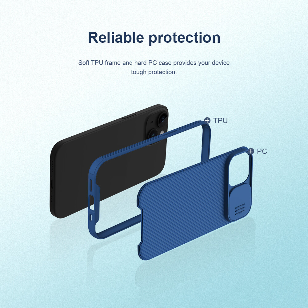 Чехол-крышка NILLKIN для Apple iPhone 15 Plus (iPhone 15+) 6.7 (2023) (серия CamShield Pro)